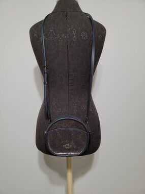 Coach Canteen Navy Glitter Front Shoulder Bag Hang Tag Adjustable Strap